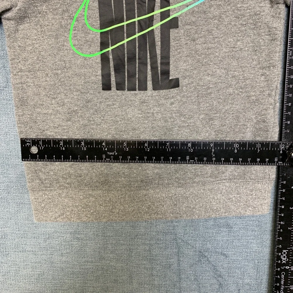 Nike Sweatshirt Toddler Boys 3T Heather Gray Long Sleeve Logo Graphic Pullover